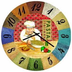 SvS Настенные часы SvS 4002695 Повар и спагетти СВС