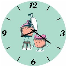 SvS Настенные часы SvS 3502738 Пирожные делают себя СВС