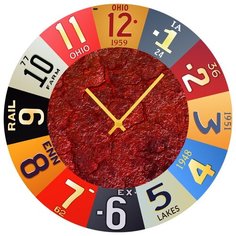 SvS Настенные часы SvS 3002957 Бордовый авангард СВС