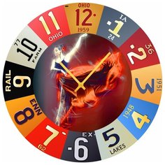 SvS Настенные часы SvS 3502939 Огненный танец СВС