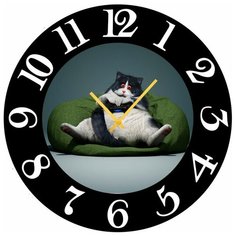 SvS Настенные часы SvS 3002598 Кот опух от игры СВС