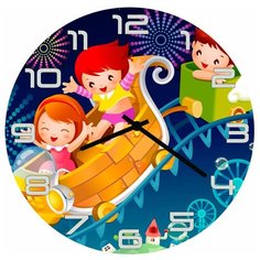 SvS Настенные часы SvS 3002642 Дети на американской горке СВС