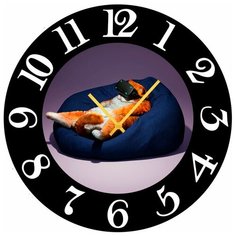 SvS Настенные часы SvS 3002599 Кот в нирване СВС