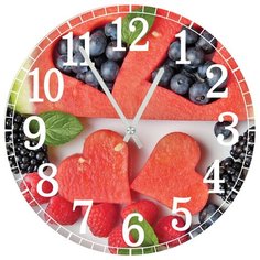 SvS Настенные часы SvS 4001310 Kitchen Сердечки и фруктовое ассорти СВС