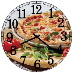 SvS Настенные часы SvS 4001325 Kitchen Пицца и помидоры СВС