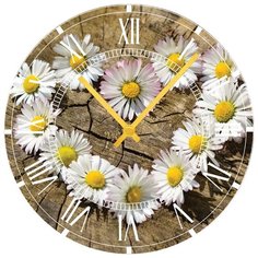 SvS Настенные часы SvS 3501301 Kitchen Сердце из ромашек СВС