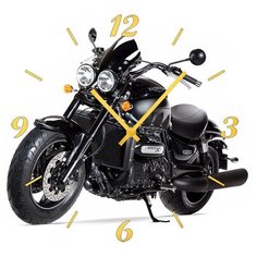 SvS Настенные часы SvS 3501975 Мотоцикл на белом фоне СВС
