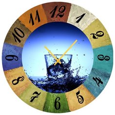 SvS Настенные часы SvS 3002129 Kitchen Апельсин в воде СВС