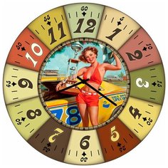 SvS Настенные часы SvS 3002410 Девушка с кубком СВС