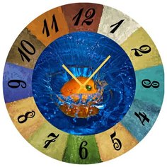 SvS Настенные часы SvS 4002128 Kitchen Апельсин в воде СВС