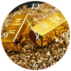 SvS Настенные часы SvS 4001907 Два слитка Gold СВС