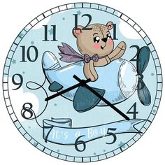 SvS Настенные часы SvS 3501208 Kids Мишка на самолете СВС