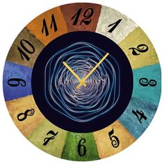 SvS Настенные часы SvS 3002106 Круговая абстракция СВС