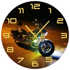 SvS Настенные часы SvS 3001780 Мотоцикл на дороге СВС