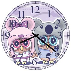 SvS Настенные часы SvS 3501209 Kids Два совенка СВС