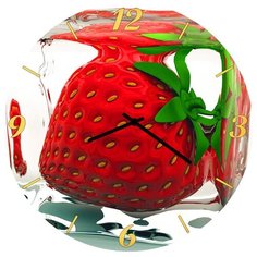 SvS Настенные часы SvS 4002060 Клубника в кусочке льда СВС