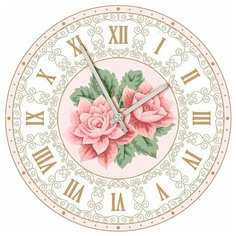 SvS Настенные часы SvS 4001047 Vintage Розы с узорами СВС