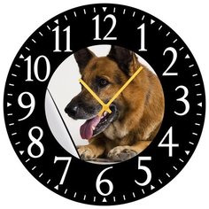 SvS Настенные часы SvS 4002030 Овчарка за ноутбуком СВС
