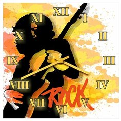 SvS Настенные часы SvS 3501581 Рок с гитарой СВС