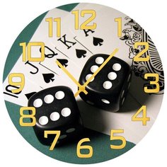 SvS Настенные часы SvS 4001651 Карты и кости СВС