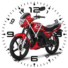 SvS Настенные часы SvS 3501782 Черно-красный мотоцикл СВС