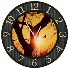 SvS Настенные часы SvS 4002201 Тень дерева на закате СВС