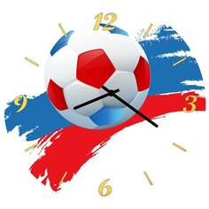 SvS Настенные часы SvS 3502099 Футбольный мяч в цвете флага РФ СВС