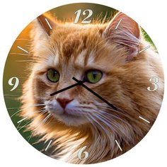 SvS Настенные часы SvS 4001855 Красивый рыжий кот СВС