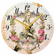 SvS Настенные часы SvS 4001042 Flowers Женщина в цветах СВС