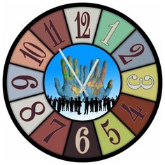 SvS Настенные часы SvS 3502784 Руки земли СВС