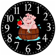 SvS Настенные часы SvS 4002733 Хрюша с яблоком СВС