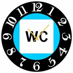 SvS Настенные часы SvS 4002527 Дорожный знак Туалет СВС