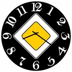 SvS Настенные часы SvS 3502537 Дорожный знак Главная дорога СВС