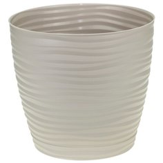 Кашпо IDEA (М-Пластика) Дюна с поддоном 15 x 15 x 14 см кремовый