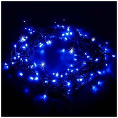 Электрогирлянда светодиодная 5 м 160 лампочек, свечение синее Avrora