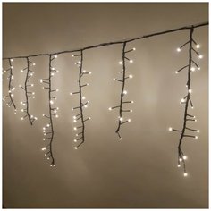 Электрогирлянда светодиодная бахрома 3 метра 240 лампочек, свечение белое Avrora