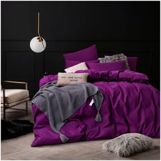 Комплект постельного белья ситрейд однотонное Purple, 2- х спальное, простыня 160х200х35 см, наволочки 50x70 см - 2 шт