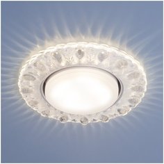 Встраиваемый точечный светильник с LED подсветкой Elektrostandard 3026 GX53 CL прозрачный