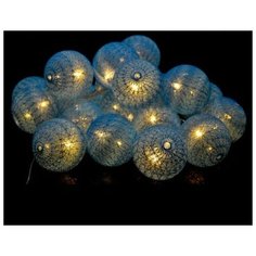 Электрогирлянда "Тайские шарики" голубые 4 м 20 шариков Avrora