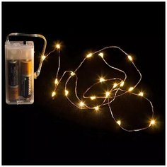 Электрогирлянда интерьерная Роса авроранева Светодиодная 30 ламп, 4 м, питание 2 АА Avrora