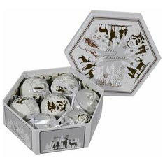 Набор ёлочных шариков "Белые шары", диаметр 8 см, 7 штук Avrora