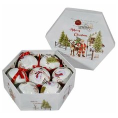 Набор ёлочных шариков "Снеговики", диаметр 8 см, 7 штук Avrora