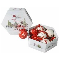 Набор ёлочных шариков , диаметр 8 см, 7 шт Avrora