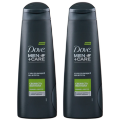 Dove шампунь-кондиционер Men+Care укрепляющий Свежесть ментола 2 в 1, 2 шт., 380 мл