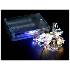 Электрогирлянда интерьерная Роса Светодиодная разноцветная 52 лампы, 6 м Avrora