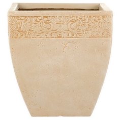 Кашпо Классик Прямоугольное, файберстоун, кремовый, W45 L45 H43.5 cm Idealist