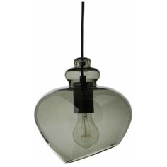 Лампа подвесная grace, ?23 см, зеленое дымчатое стекло, черный цоколь, 11723350505001, A3 11723350505001 Frandsen