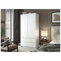 Шкаф белый 2- х дверный Дсв "Мори