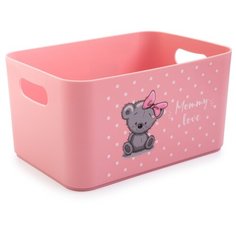 Корзина для детских игрушек BEROSSI Mommy love (нежно розовый)