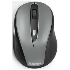 Мышь Hama MW-400 серый оптическая 1600dpi беспроводная USB для ноутбука 6but